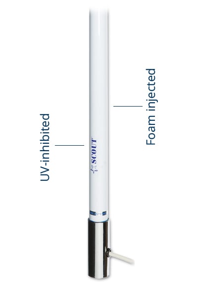 VHF Antenner SCOUT KS423  glassfiber antenne 24 m lengde 3dB PF AN NVHF00007T
